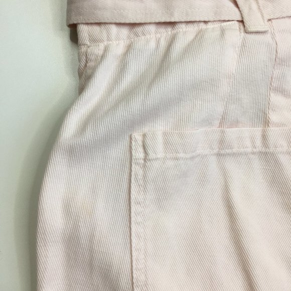 NWT A.L.C Pink Italian Linen Blend Belted High Waist Tapered Leg Soft Jeans - Picture 12 of 12